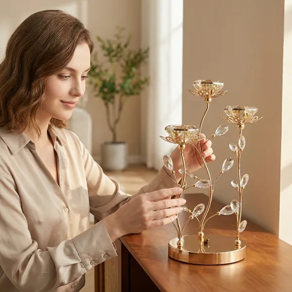 3-Light_Golden_Candle_Holder_Stand_with_Crystal_Accents
