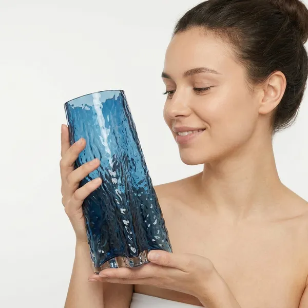 Blue_Textured_Glass_Vase_with_Organic_Shape