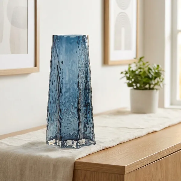 Blue_Textured_Glass_Vase_with_Organic_Shape