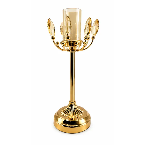 Gold-Toned_Candle_Holder_with_Glass_Cylinder_and_Crystal_Accents