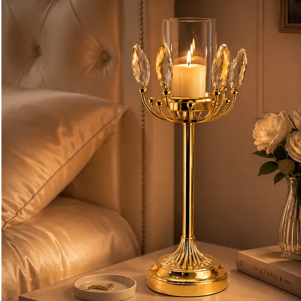 Gold-Toned_Candle_Holder_with_Glass_Cylinder_and_Crystal_Accents
