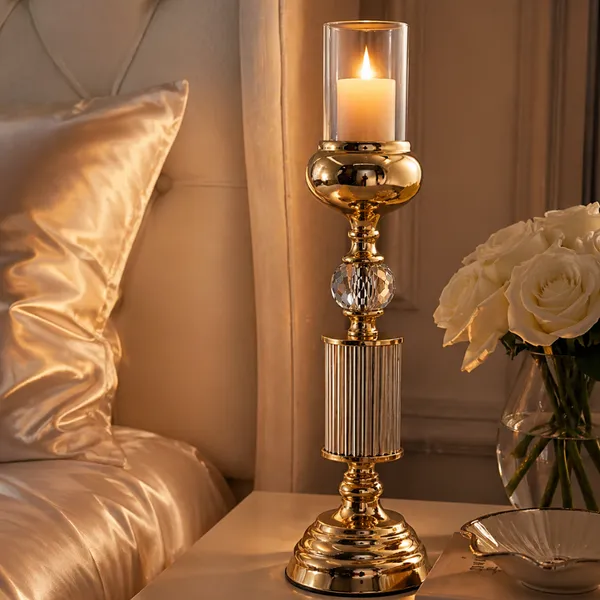 Elegant_Gold-Toned_Decorative_Perfume_Bottle_with_Smoke_Glass_and_Crystal_Accent