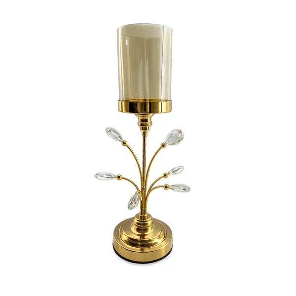 Elegant_Gold-Tone_Candle_Holder_with_Crystal_Leaves_and_Glass_Hurricane