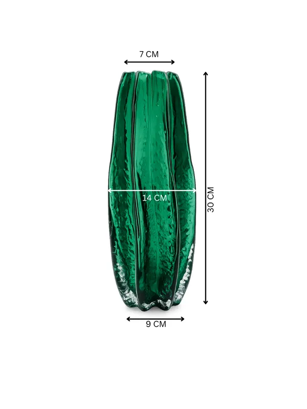 Emerald_Green_Textured_Glass_Vase_with_Vertical_Ridges
