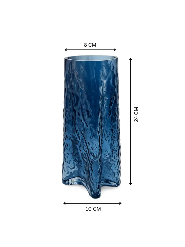 Blue_Textured_Glass_Vase_with_Organic_Shape