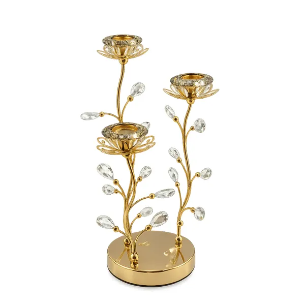 3-Light_Golden_Candle_Holder_Stand_with_Crystal_Accents