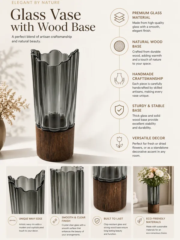 Elegant_Green_Glass_Vase_with_Wooden_Base