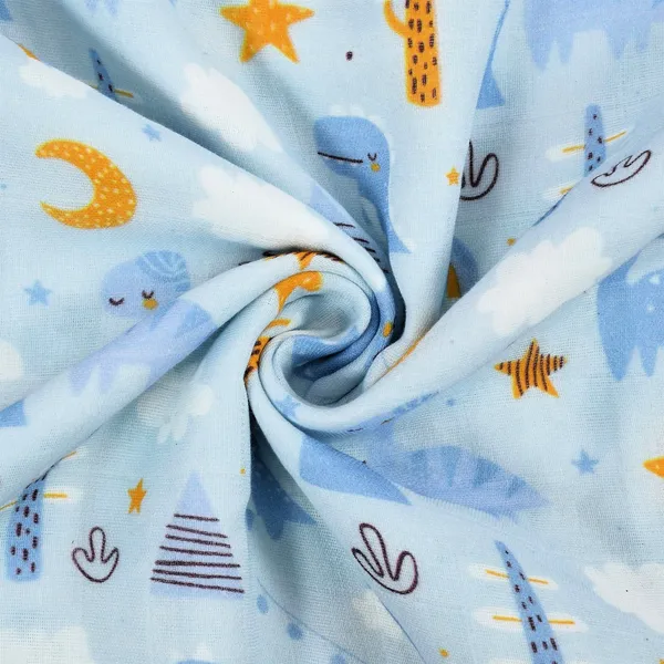 Dinoland_6-layer_100%_Organic_Cotton_Muslin_Reversible_Blanket