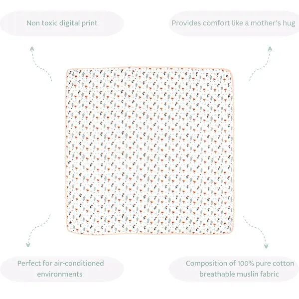 Ferns_&_Roses_6-layer_100%_Organic_Cotton_Muslin_Reversible_Blanket