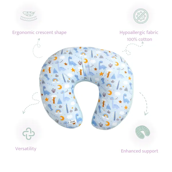 Dinoland_100%_Nursing/Feeding_Pillow_with_removable_organic_cotton_cover