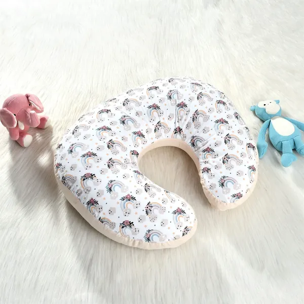 Rainbow_Vibes_100%_Nursing/Feeding_Pillow_with_removable_organic_cotton_cover