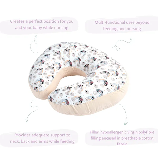 Rainbow_Vibes_100%_Nursing/Feeding_Pillow_with_removable_organic_cotton_cover
