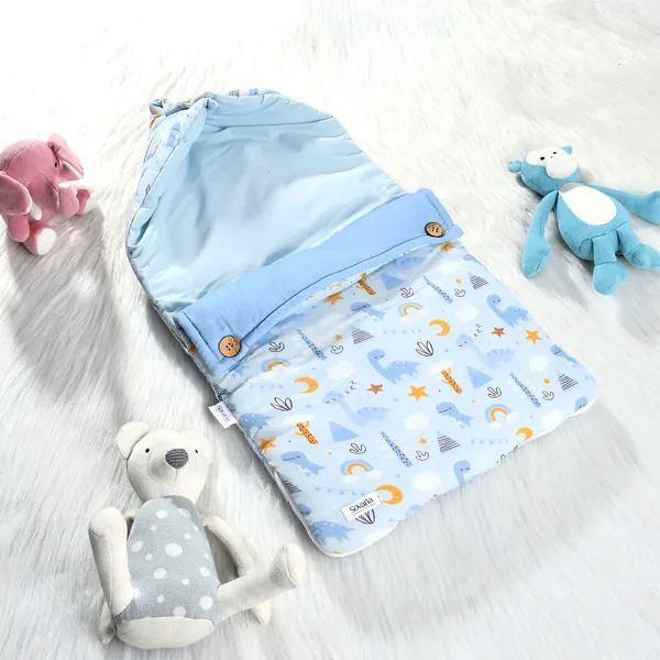Dinoland_100%_Organic_Cotton_Muslin_Carrier_Nest/_Sleeping_Bag