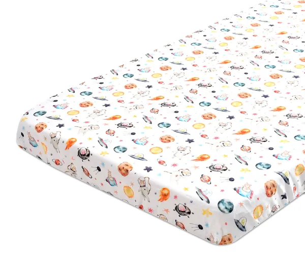 Pets_Of_The_Galaxy_100%_Satin_Fitted_Cribsheet_For_Baby_Bedding