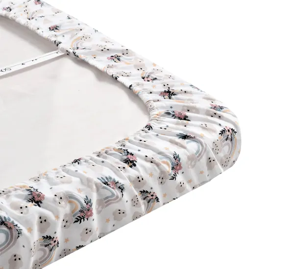 Rainbow_Vibes_Plus_Grey_Combo_100%_Satin_Fitted_Cribsheet_For_Baby_Bedding