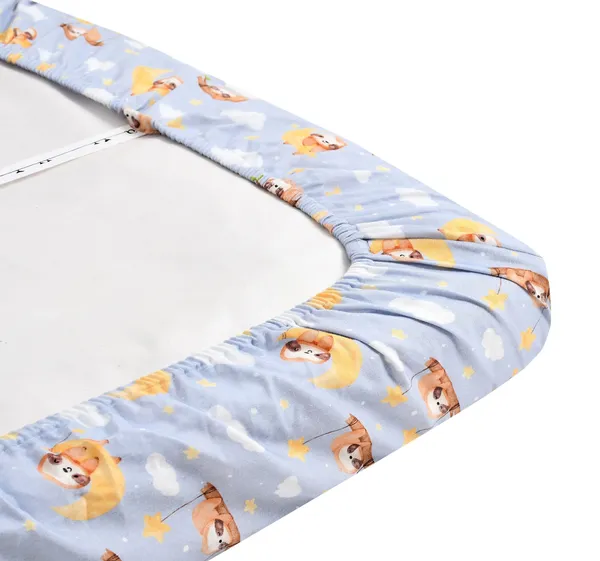 Koala_Dreams_Plus_Grey_Combo_100%_Satin_Fitted_Cribsheet_For_Baby_Bedding