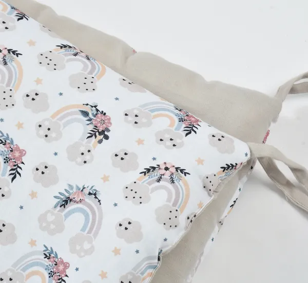 Rainbow_Vibes_Reversible_Cot/Crib_Bumpers_For_Baby_Bedding