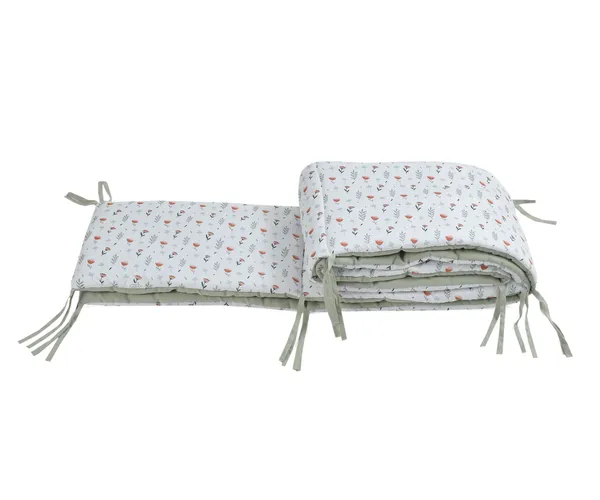 Ferns_&_Roses_Reversible_Cot/Crib_Bumpers_For_Baby_Bedding