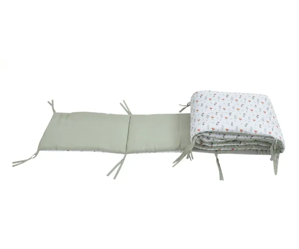 Ferns_&_Roses_Reversible_Cot/Crib_Bumpers_For_Baby_Bedding