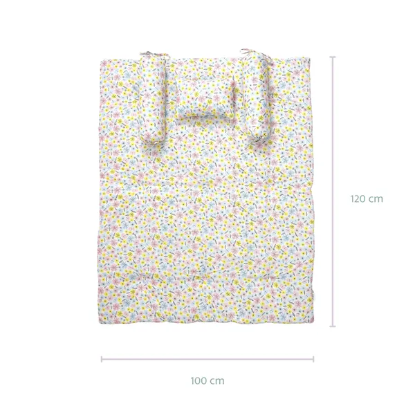 Eden_Garden_Bedding_Set:_Mattress,_Mustard_seed_pillow,_2_Bolsters,_and_quilt
