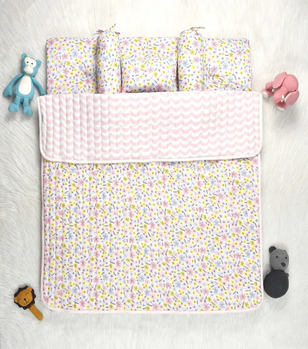 Eden_Garden_Bedding_Set:_Mattress,_Mustard_seed_pillow,_2_Bolsters,_and_quilt