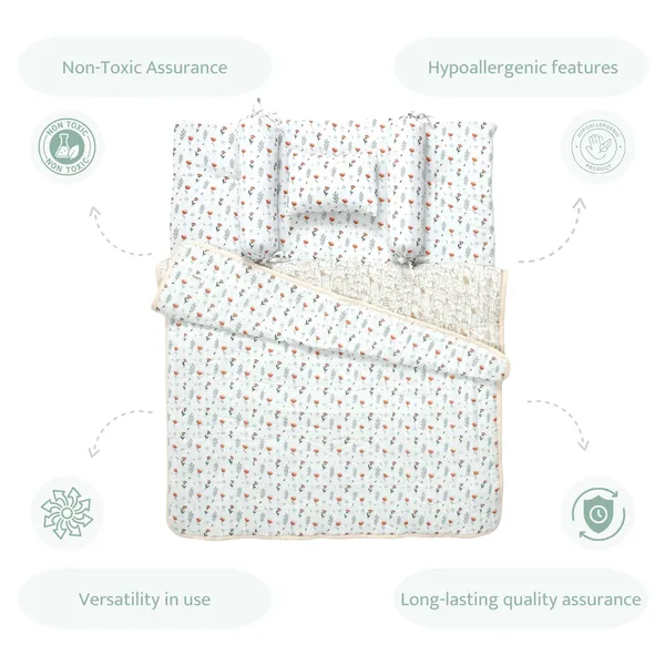 Ferns_&_Roses_Bedding_Set:_Mattress,_Mustard_seed_pillow,_2_Bolsters,_and_quilt
