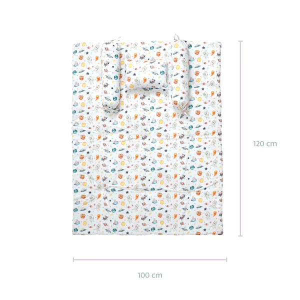 Pets_Of_The_Galaxy_Bedding_Set:_Mattress,_Mustard_seed_pillow,_2_Bolsters,_and_quilt