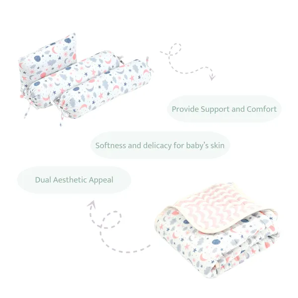 Twinklers_Bedding_Set:_Mattress,_Mustard_seed_pillow,_2_Bolsters,_and_quilt