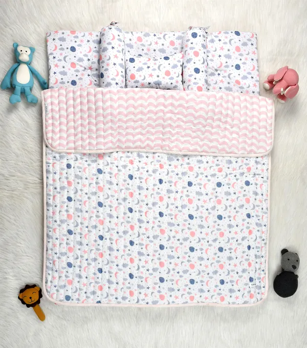Twinklers_Bedding_Set:_Mattress,_Mustard_seed_pillow,_2_Bolsters,_and_quilt