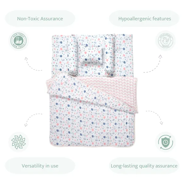 Twinklers_Bedding_Set:_Mattress,_Mustard_seed_pillow,_2_Bolsters,_and_quilt