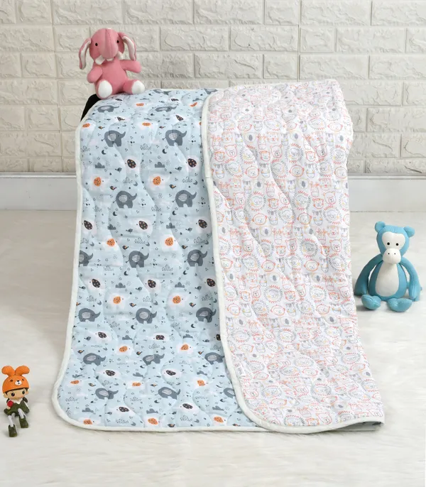 Appu_and_Friends_Organic_Cotton_Quilted_Muslin_Reversible_Blanket