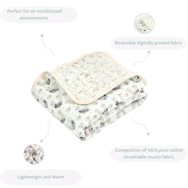 Rainbow_vibes_Organic_Cotton_Quilted_Muslin_Reversible_Blanket