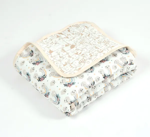 Rainbow_vibes_Organic_Cotton_Quilted_Muslin_Reversible_Blanket