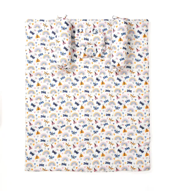 Dragonfly_Bedding_Set:_Mattress,_Mustard_seed_pillow,_2_Bolsters,_and_quilt