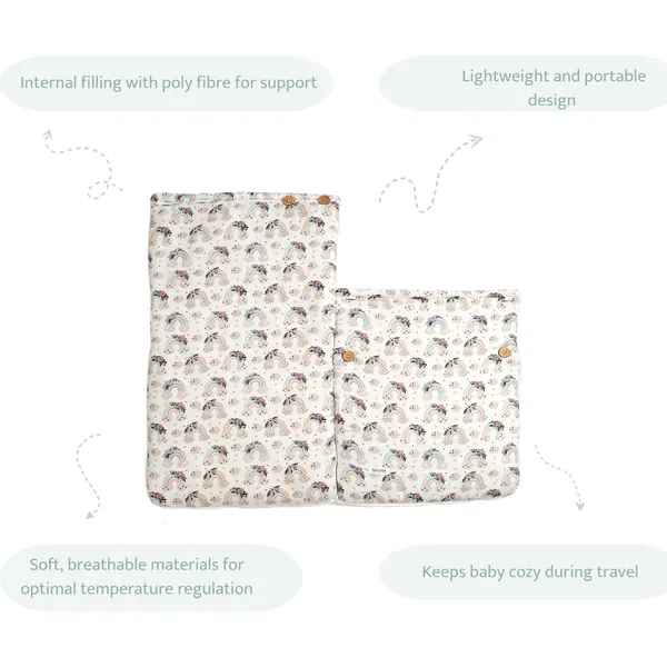 Rainbow_vibes_100%_Organic_Cotton_Muslin_Carrier_Nest/_Sleeping_Bag