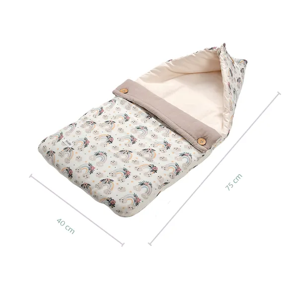 Rainbow_vibes_100%_Organic_Cotton_Muslin_Carrier_Nest/_Sleeping_Bag