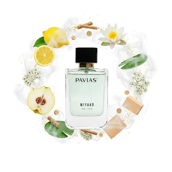 PAVIAS_Miyako_Perfume_for_Men_&_Women,_100ml_Eau_de_Parfum_|_Long_Lasting_Unisex_Fragrance_|_Fresh_Citrus_&_Floral_Scent