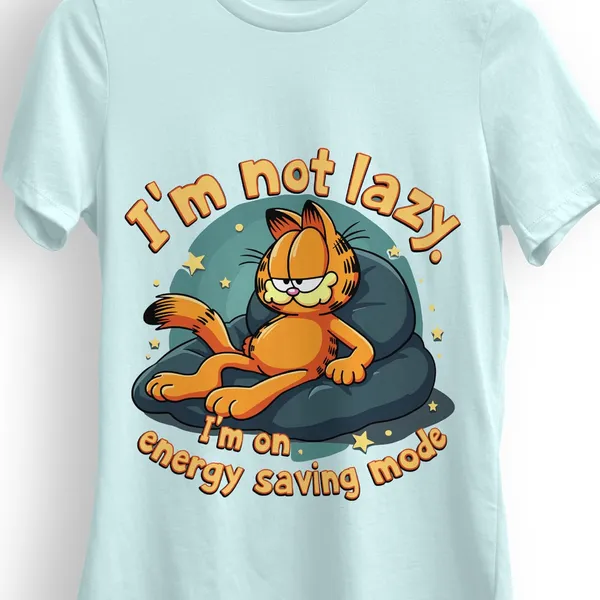TrendzyKart_100%_Cotton_Garfield_Cartoon_Printed_Crew_Neck_T-Shirt__-_Mint