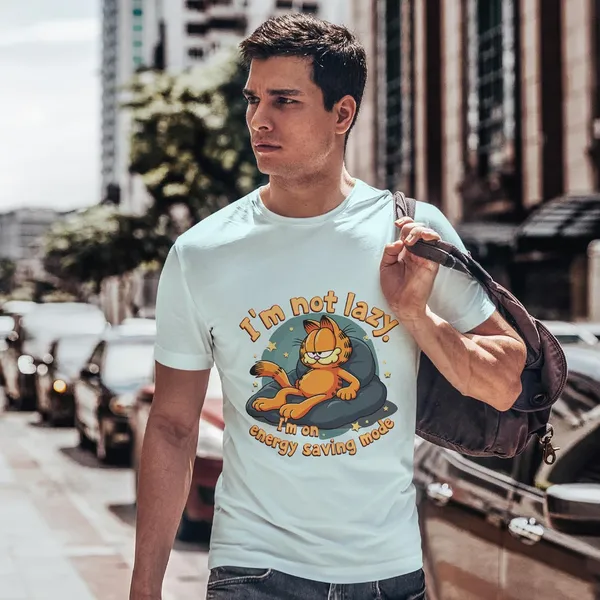 TrendzyKart_100%_Cotton_Garfield_Cartoon_Printed_Crew_Neck_T-Shirt__-_Mint