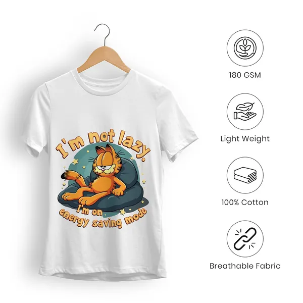 TrendzyKart_100%_Cotton_Garfield_Cartoon_Printed_Crew_Neck_T-Shirt__-_Off-White