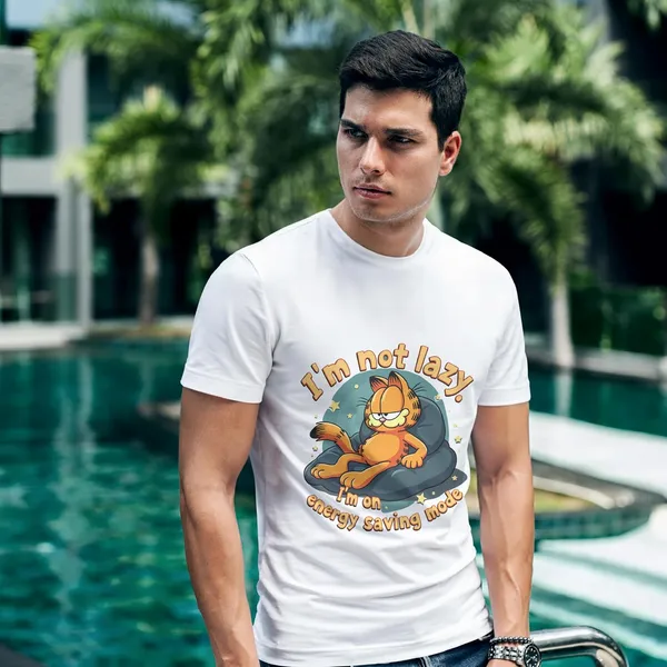 TrendzyKart_100%_Cotton_Garfield_Cartoon_Printed_Crew_Neck_T-Shirt__-_Off-White