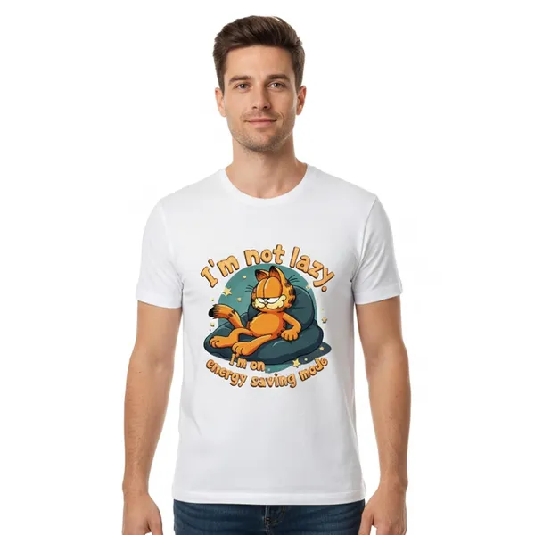 TrendzyKart_100%_Cotton_Garfield_Cartoon_Printed_Crew_Neck_T-Shirt__-_Off-White