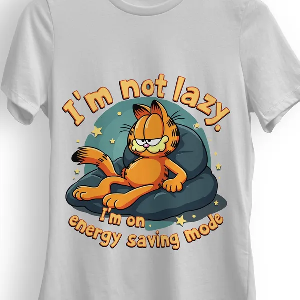 TrendzyKart_100%_Cotton_Garfield_Cartoon_Printed_Crew_Neck_T-Shirt__-_Grey_Melange