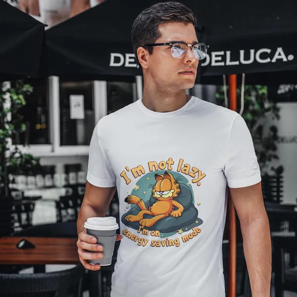 TrendzyKart_100%_Cotton_Garfield_Cartoon_Printed_Crew_Neck_T-Shirt__-_Grey_Melange