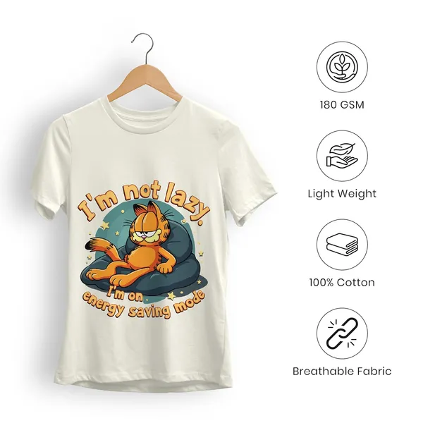 TrendzyKart_100%_Cotton_Garfield_Cartoon_Printed_Crew_Neck_T-Shirt__-_Off-White