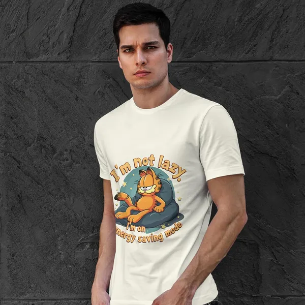 TrendzyKart_100%_Cotton_Garfield_Cartoon_Printed_Crew_Neck_T-Shirt__-_Off-White