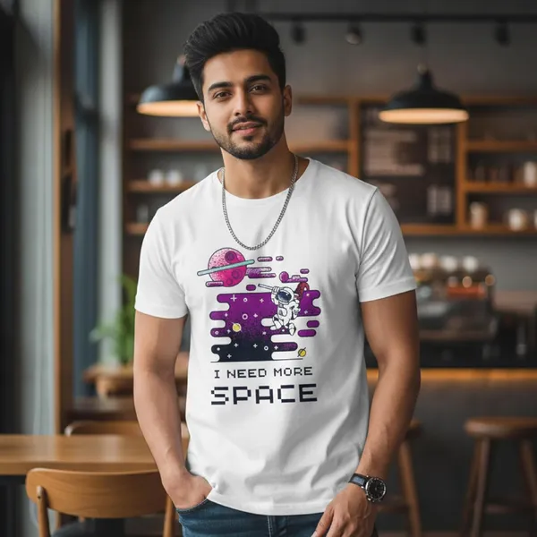 TrendzyKart_100%_Cotton_Space_Design_Printed_Crew_Neck_T-Shirt__-_White