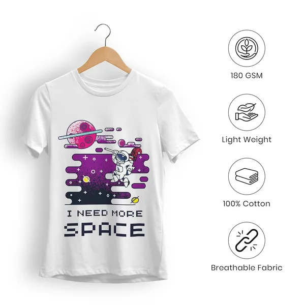 TrendzyKart_100%_Cotton_Space_Design_Printed_Crew_Neck_T-Shirt__-_White