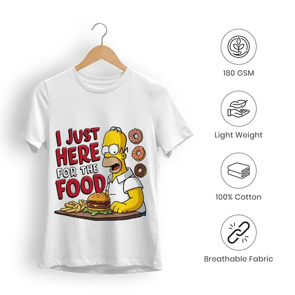TrendzyKart_100%_Cotton_Simpsons_Cartoon_Printed_Crew_Neck_T-Shirt__-_White
