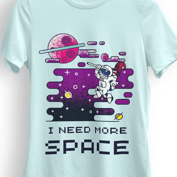 TrendzyKart_100%_Cotton_Space_Design_Printed_Crew_Neck_T-Shirt__-_Mint